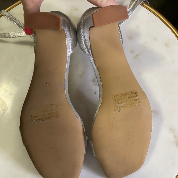 Silent D- Silver Ankle wrap heels Size 38 / US 7.5 - Picture 5 of 5